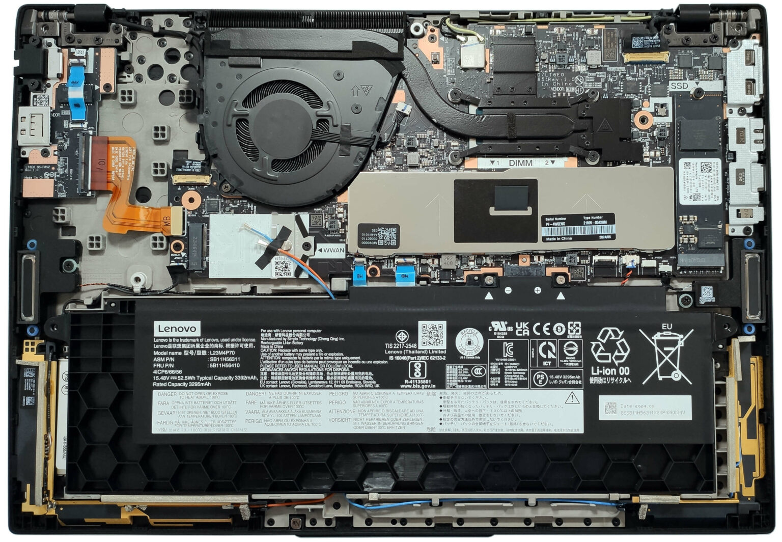 How to replace and fix Lenovo thinkpad P16 Gen 3 T16g Gen 3 LCD Cable OLED DC02C01AC10 (ThinkPad T16 Gen 3)